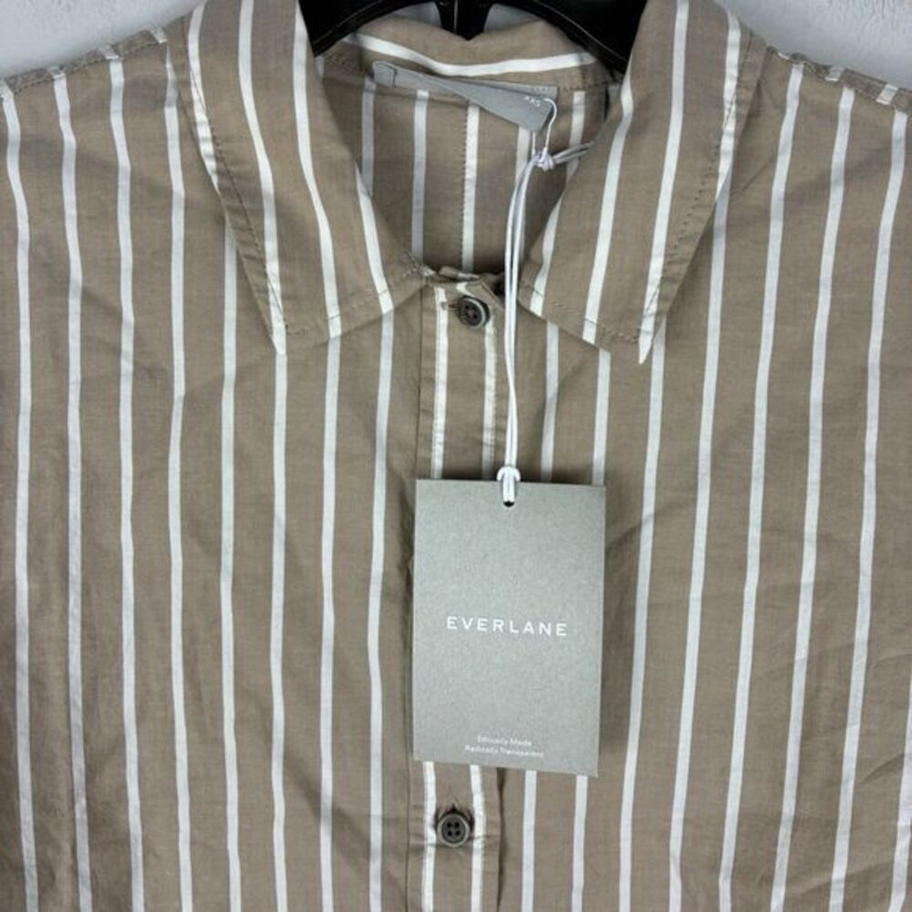 Everlane Boxy Button Up Top Shirt Sz XXS Cotton Preppy Casual NWT - Picture 3 of 8